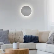 Paul Neuhaus LED stenska svetilka na baterije Puntua O 18 cm siva - Dnevna soba/jedilnica - Sodobni - siva mat - Kovina