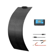 WUZECK Solarni panel kit, 50W - 100W moč, monokristalinični silikon, fleksibilna zasnova, 12V 50W Solarkit B, (5000156967)