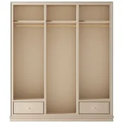 Casa Padrino Luxury Wardrobe Beige 200 x 60 x H. 230 cm - Open Bedroom Cabinet - Bedroom Furniture - Hotel Furniture - Bedroom Furnishings - Luxury Furniture - Luxury Furnishings