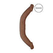 RealRock Double Dong 18 - dupli dildo (46cm) - tamni prirodni