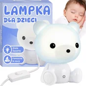 Retoo Nočna lučka v obliki medvedka za otroke, napisna luč za vtičnico, bela, dekorativna, 3D