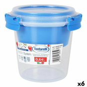 Hermeticka Kutija za Rucak Tontarelli Fresh System Jogurt 640 ml o 12,6 x 11,3 cm (6 kom.)