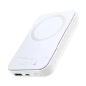 shumee Mini magnetna prenosna baterija 10000 mAh s QC PD USB polnilnikom USB-C bele barve