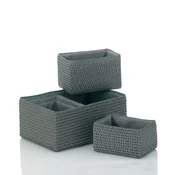 Kela Komplet košar RIMOSSA, 5 kosov, plastika, siva