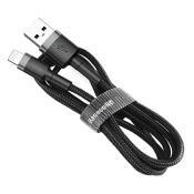 Kabel Baseus cafule USB iPhone Lightning 2.4A sivo-crni 0.5m