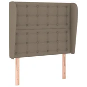 Vidaxl Vzglavje z ušesi taupe 93x23x118/128 cm blago