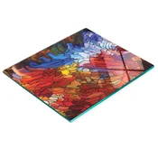 shumee Kuhinjska večnamenska dekorativna tabla iz kaljenega stekla, vitraž 60x52 cm
