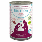 Varčno pakiranje Herrmanns Classic Bio-Menu 12 x 400 g - Ovčetina z bio ovsenimi kosmiči