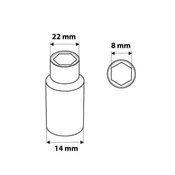 shumee Dolgi šesterokotni nastavek 1/2, 8 mm