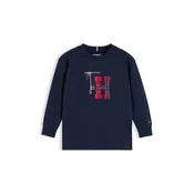 TOMMY HILFIGER Majica mornarska / rdeča / črna / bela