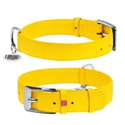 Waudog Glamour usnjena ovratnica - RUMENA 38-49 cm