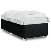 vidaXL vidaXL posteljni okvir brez vzmetnice Črna 90x190cm Tkanina, (21292458)