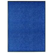 Vidaxl Pralni predpražnik moder 90x120 cm