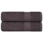 Vidaxl Brisače za roke FROGN 2 kosa antracitne 50x100 cm 360 g/m2