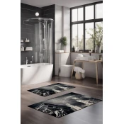Lessentiel Maison Set prostirki za kupatilo CT-5105, 2 Komada, Tamnosiva