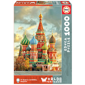 Puzzle St Basils Cathedral Moscow Educa 1000 dielov+lepidlo Fix puzzle EDU17998