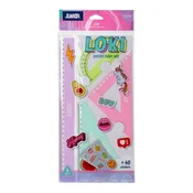 Junior Geometrijski set lenjira Loki, 4 komada, Šareni