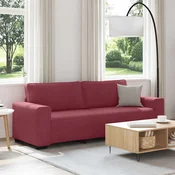 Trosjed Kauč Vinsko Crvena 220x77x82 cm Tkanina