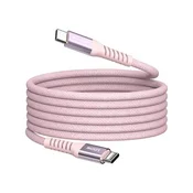 USB kabel, USB-C na USB-C, 1,2 m, 100 W, magnetski, VERBATIM, ružicasta 31857