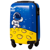 Wings mali dječji kabinski kofer od polikarbona XS, plavi astronaut