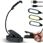 shumee Alogy LED nočna lučka za branje, nastavljiva, fleksibilna, brezžična, mikro USB, črna