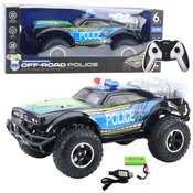 slomart LEAN TOYS RC terenski policijski avto, 1:8, črn