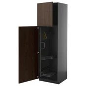 METOD Visoki element-ostava, Crnosiva/Sinarp smeda, 60x60x200 cm