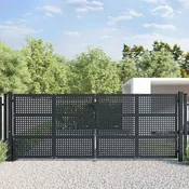 Vrtna vrata antracit 400x125 cm celik