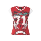 Ed Hardy Majica svetlo modra/rdeča/črna/bela