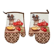 Set od 2 bijelo-smede rukavice s magnetom APPLE PIE