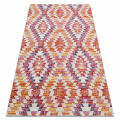 eoshop Moderna preproga MUNDO D7951 diamonds 3D outdoor pink/beige ( - Velikost: 80x250 cm)