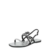 Karl Lagerfeld Sandali črna/srebrna