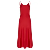 Serena Silueta Obleka Midi satin slip dress Majestic rdeča