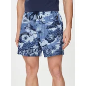 Tommy Jeans Kratke hlače iz tkanine Hawaiian DM0DM18807 Modra Regular Fit