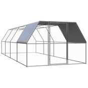 vidaXL Zunanji kokošnjak 3x8x2 m pocinkano jeklo
