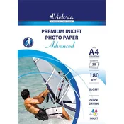 VICTORIA foto papir ADVANCED VISOKO SJAJNI A4 50 KOMADA 180g