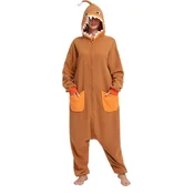 Kigurumi Pižama Onesie Kostim Globinska Riba Unisex, Udobna Topla Obleka za Spanje iz Poliestra, Zadrga, 2 Žepa, Velikost M (160-169 cm)