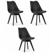 Brandless Stol MARK - črn/noge črne x 3, (22030764)