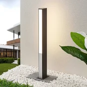 Lucande Aegisa LED projektorska svetilka, 80 cm, antracit, kovina, IP54 - Sodobni - antracitna, bela - Nerjaveče jeklo