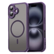 Hibridni ovitek HaloFrost II MagSafe za iPhone 16 - purple