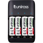 UNIROSS Compact punjač + 4xAA2100 olovka akumulator