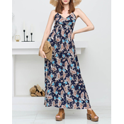 Resti Navy blue airy womens maxi dress - Clothing