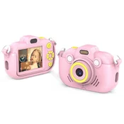 SARAHE DC502 2,4-palčni otroški digitalni fotoaparat s 16-kratnim zoomom 2,7K za snemanje videoposnetkov, barva: roza brez kartice, (22056592)