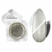 Pigment za nohte z efektom sijaja NANI Silver Champagne