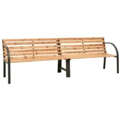 Vidaxl Dvojna vrtna klop 225 cm trden les jelke
