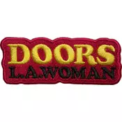 The Doors LA Woman Text Logo on Red Našitek za šivanje Red