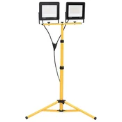 Vidaxl LED reflektor s stojalom 2x100 W toplo bel