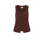 WE Fashion Telovnik  temno rjava