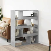 Pregrada za prostor betonsko siva 100x33x125,5 cm inž. les