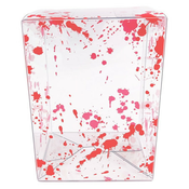 Spawn Clear Red Splatter 4 Pop Protector With Film On It With Soft Crease Line And Automatic Bot Lock ( 053533 )